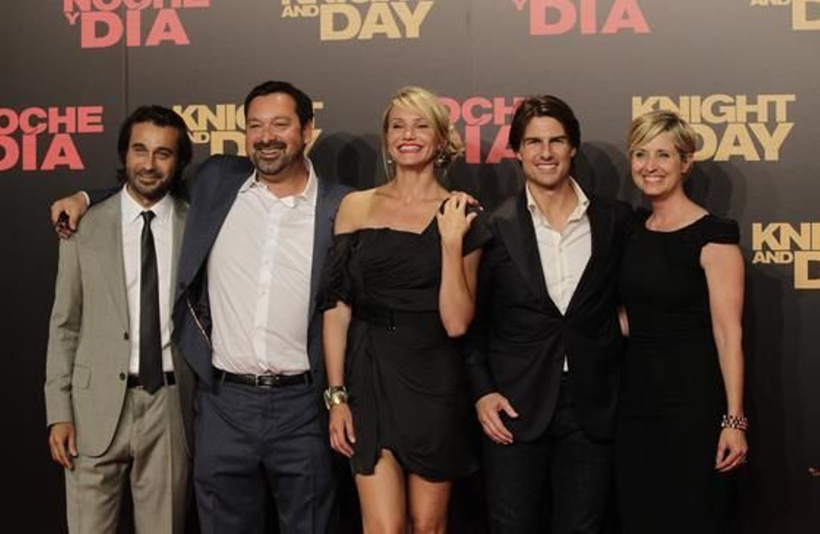 Los protagonistas de la película, Cruise, Diaz y Mollá, con el director James Mangold y su mujer.

Foto: Antonio Pizarro