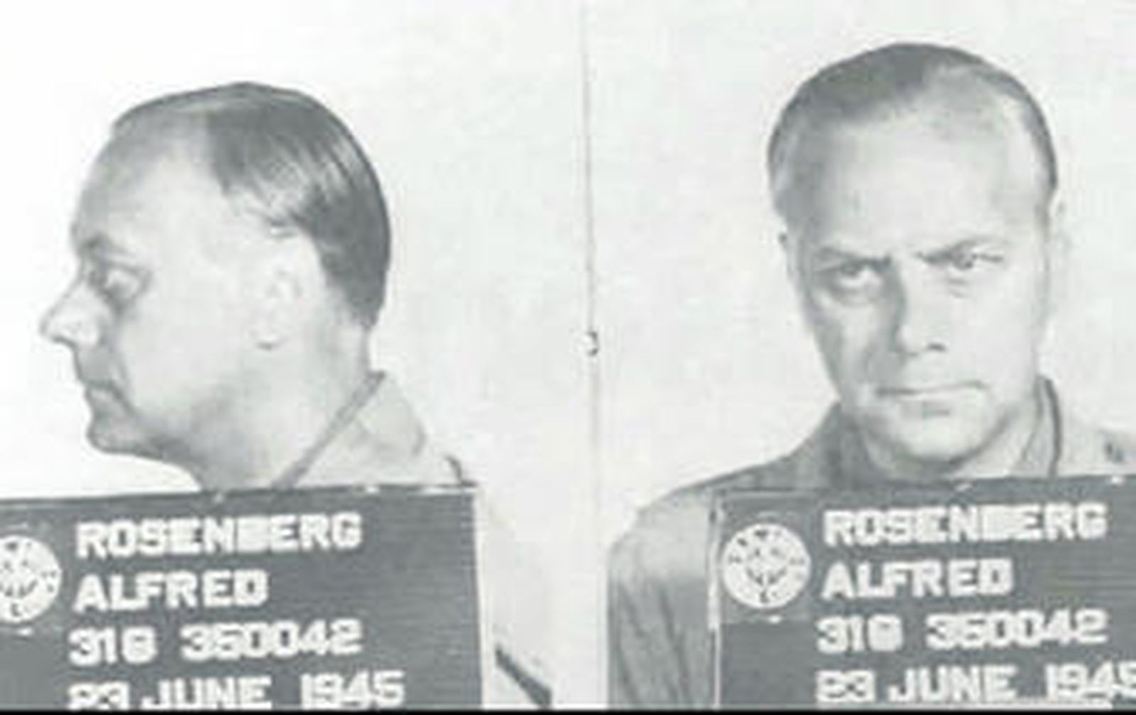 Ficha policial de Alfred Rosenberg.