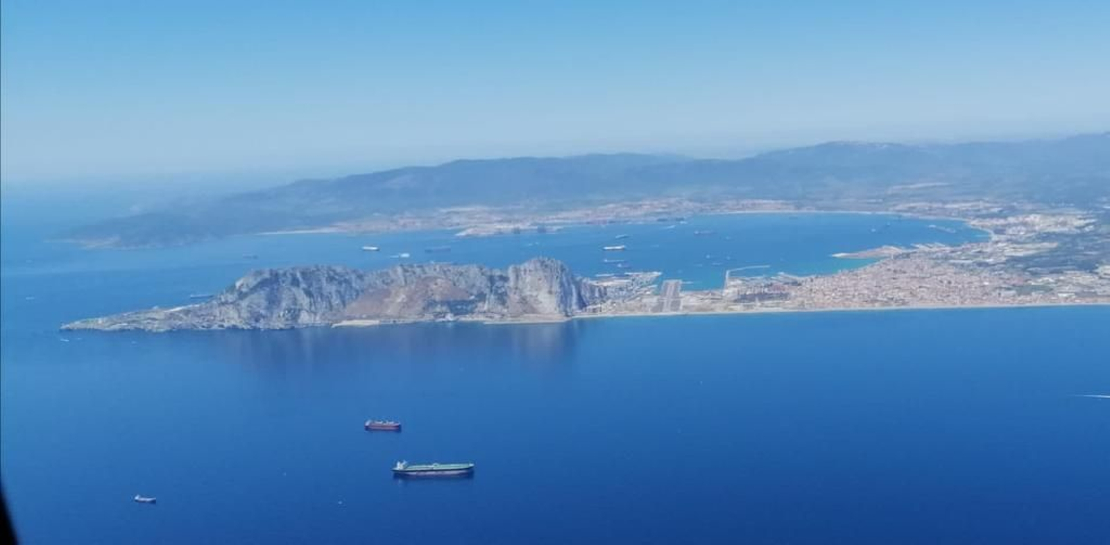 Vista aérea de la Bahía de Algeciras.