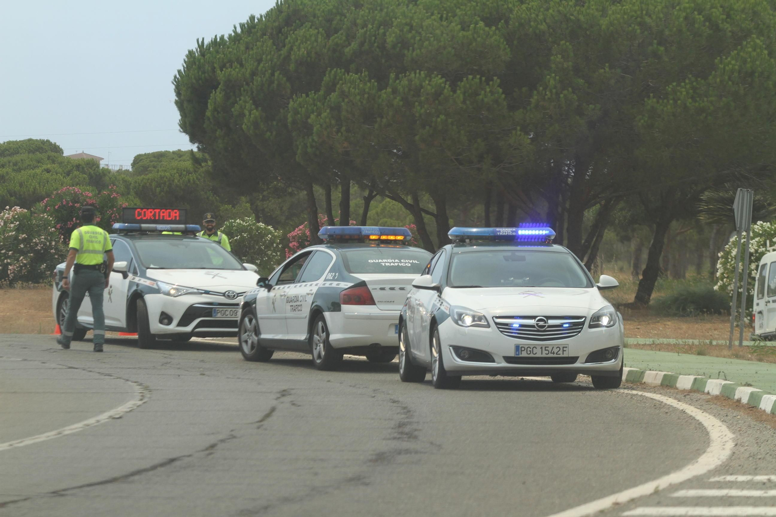 Las imágenes del incendio en Moguer y Mazagón