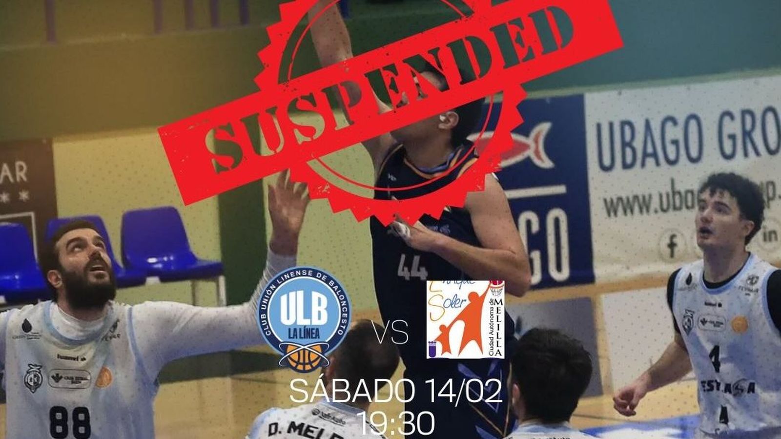 Anuncio del aplazamiento de la Unión Linense Baloncesto.