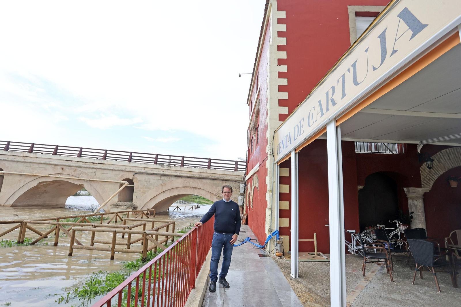 Operativo por el desbordamiento del río Guadalete