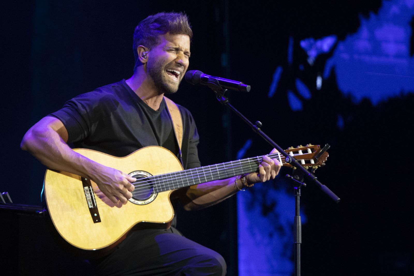 Pablo Alborán,  en un concierto en Granada.