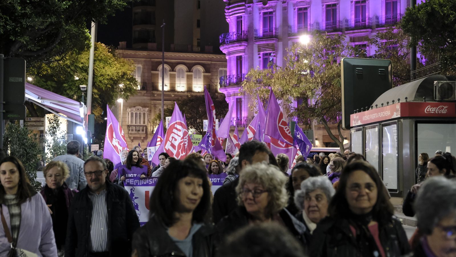 Imágenes de las manifestaciones por el Día de la Mujer en Almería