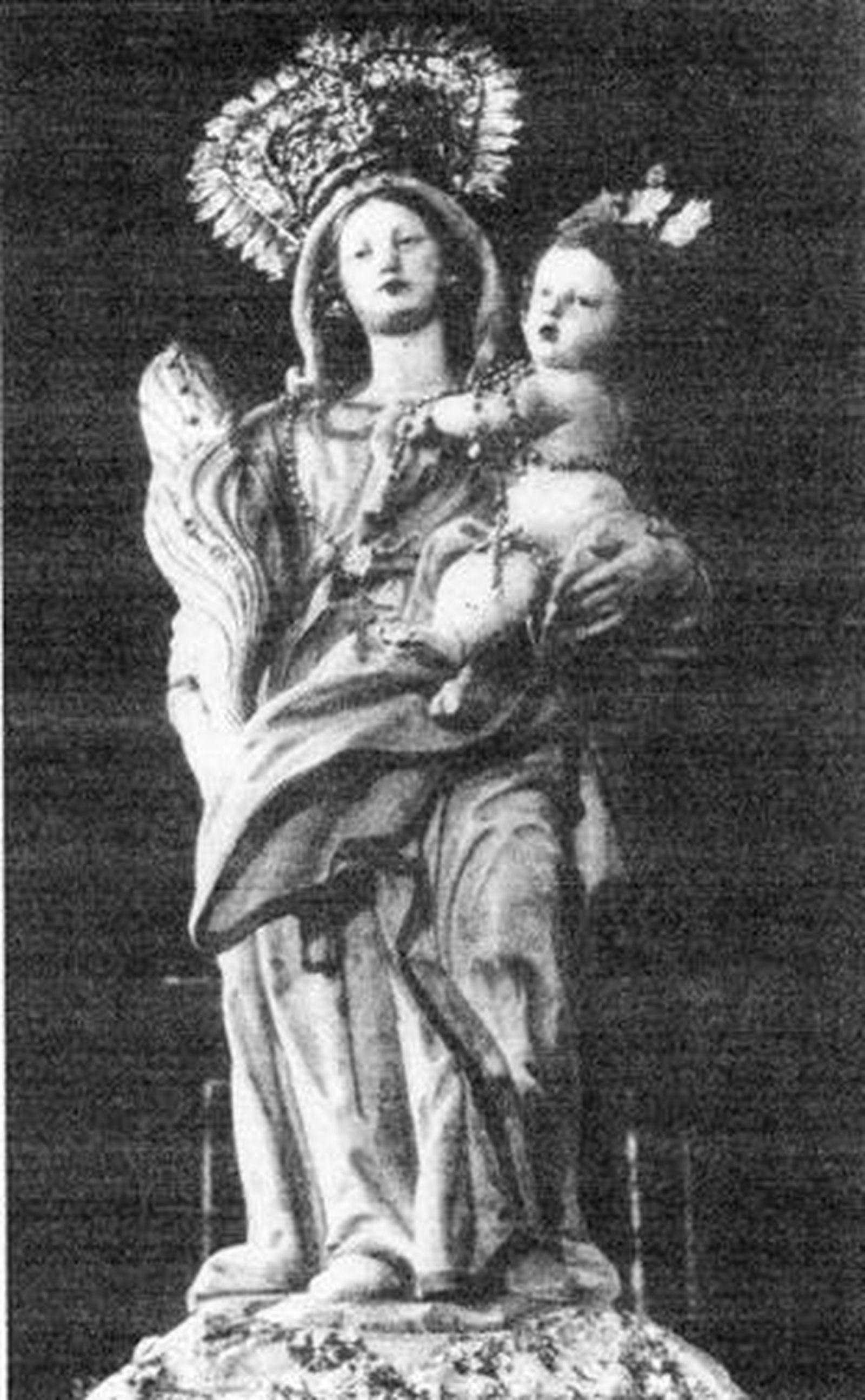 Imagen antigua de Nuestra Señora de la Palma.