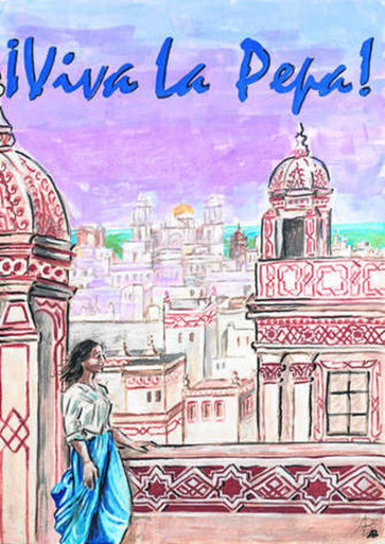 Cartel anunciador, obra de Alfonso Berraquero.