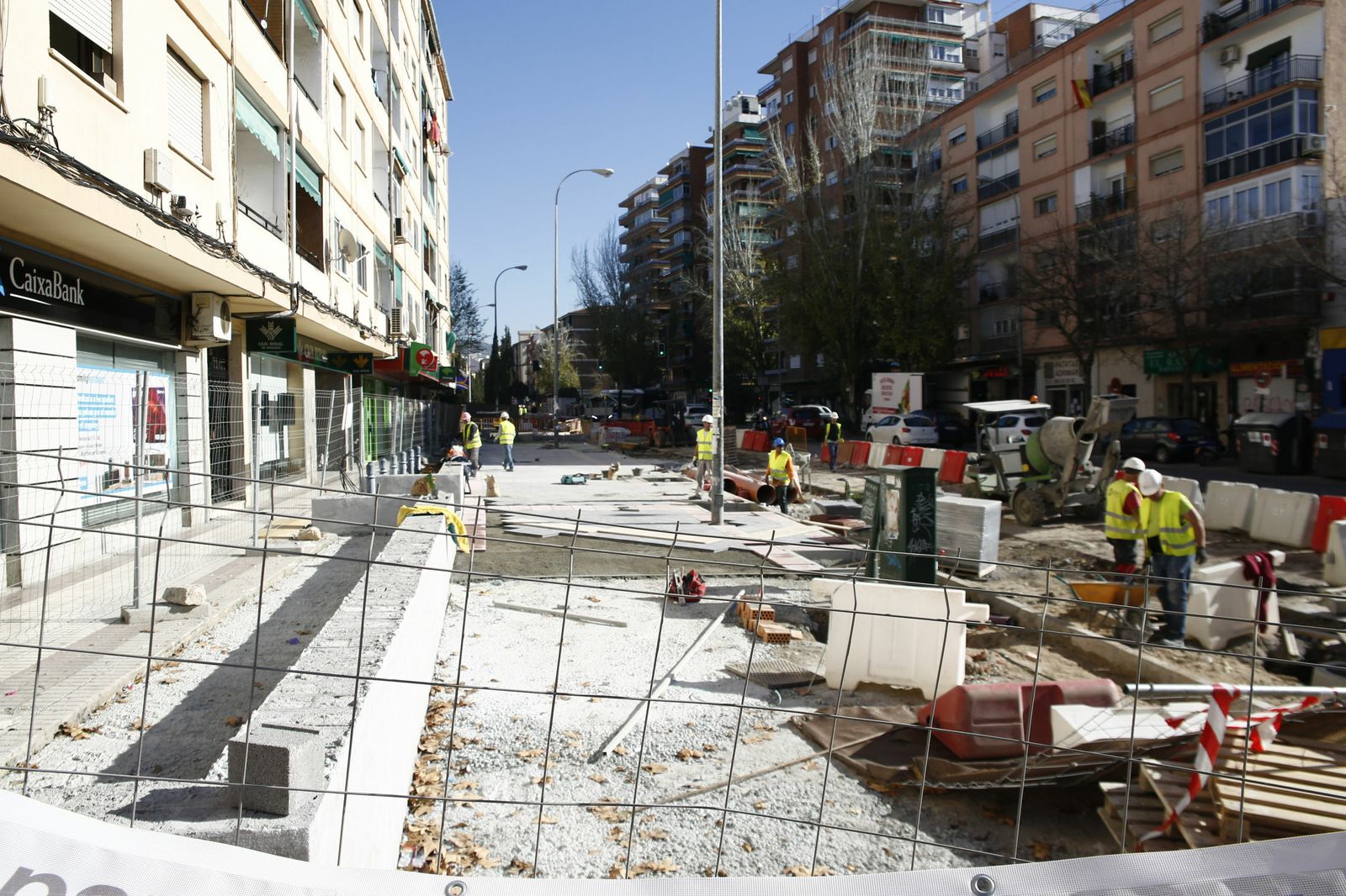 Unas obras en el distrito Chana.