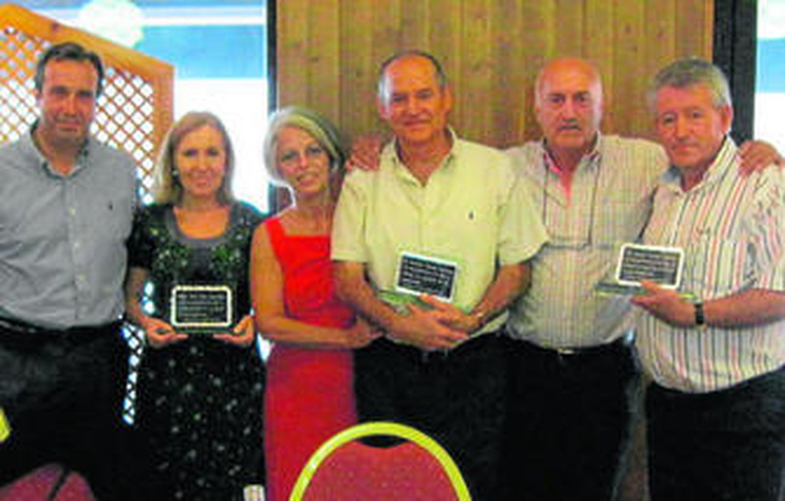 Algunos de los homenajeados por las autoescuelas.