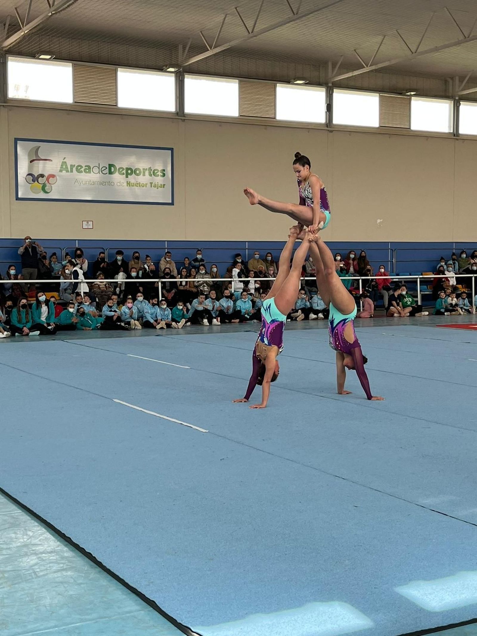 Las gimnastas demostraron su capacidad ante unos 800 espectadores.