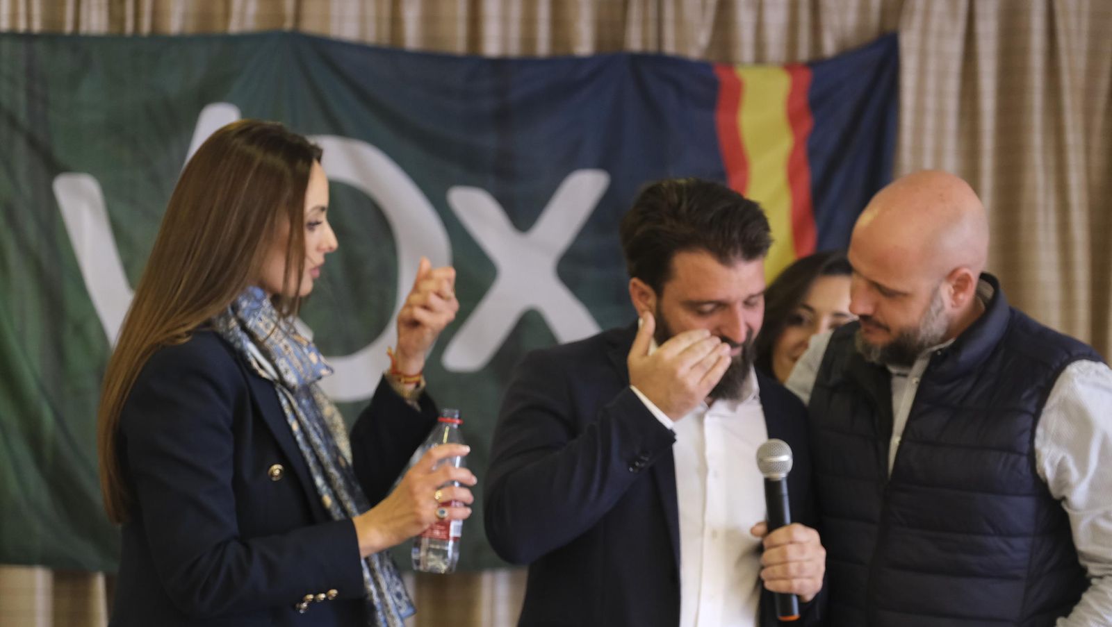 Juan Francisco Rojas, emocionado durante su intervención.