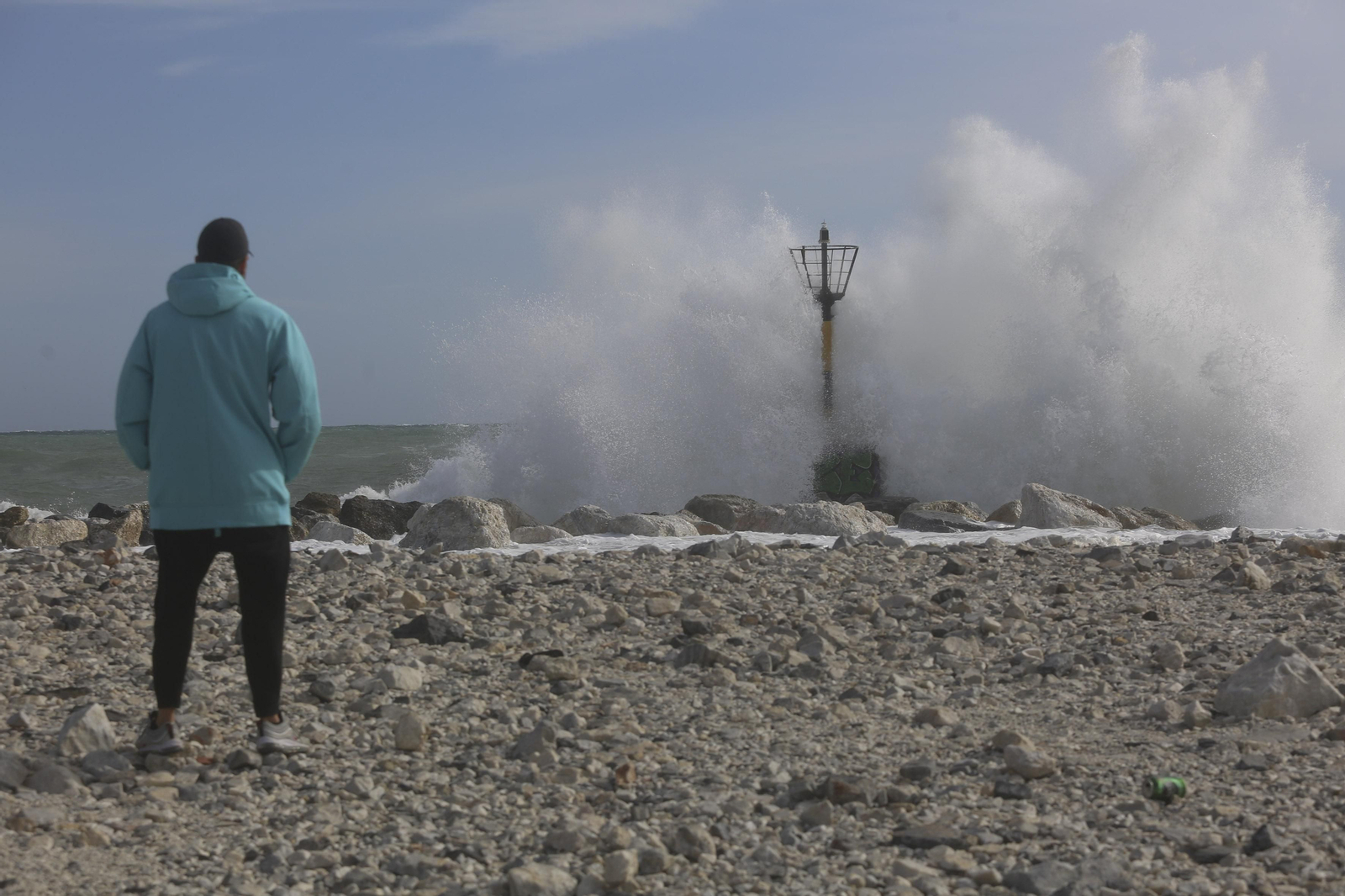 Fotos del temporal de levante en la costa de Málaga
