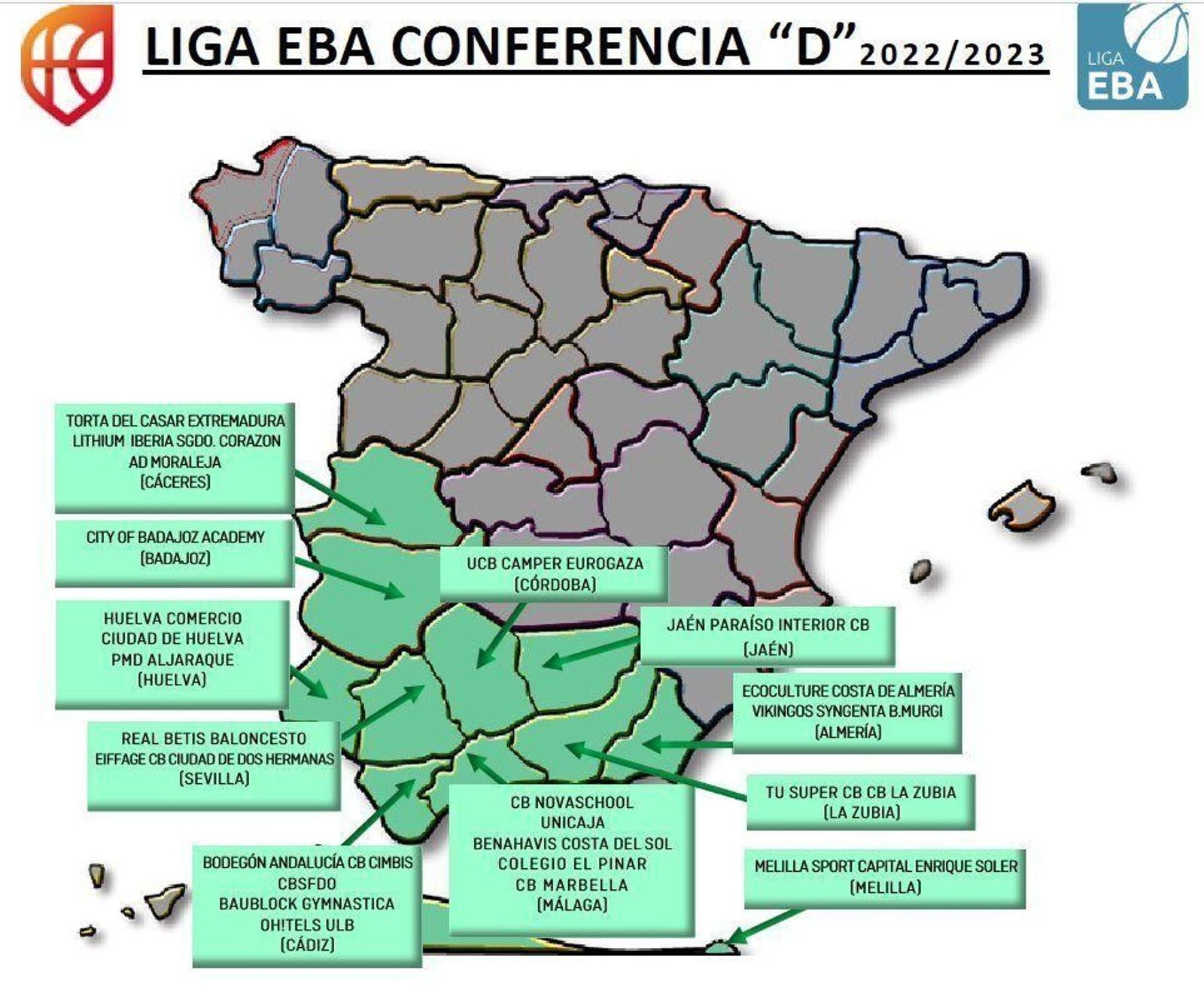 La ULB competir por cuarto año en el grupo DA de la EBA, con la zona este de Andalucía La ULB competir por cuarto año en el grupo DA de la EBA, con la zona este de Andalucía