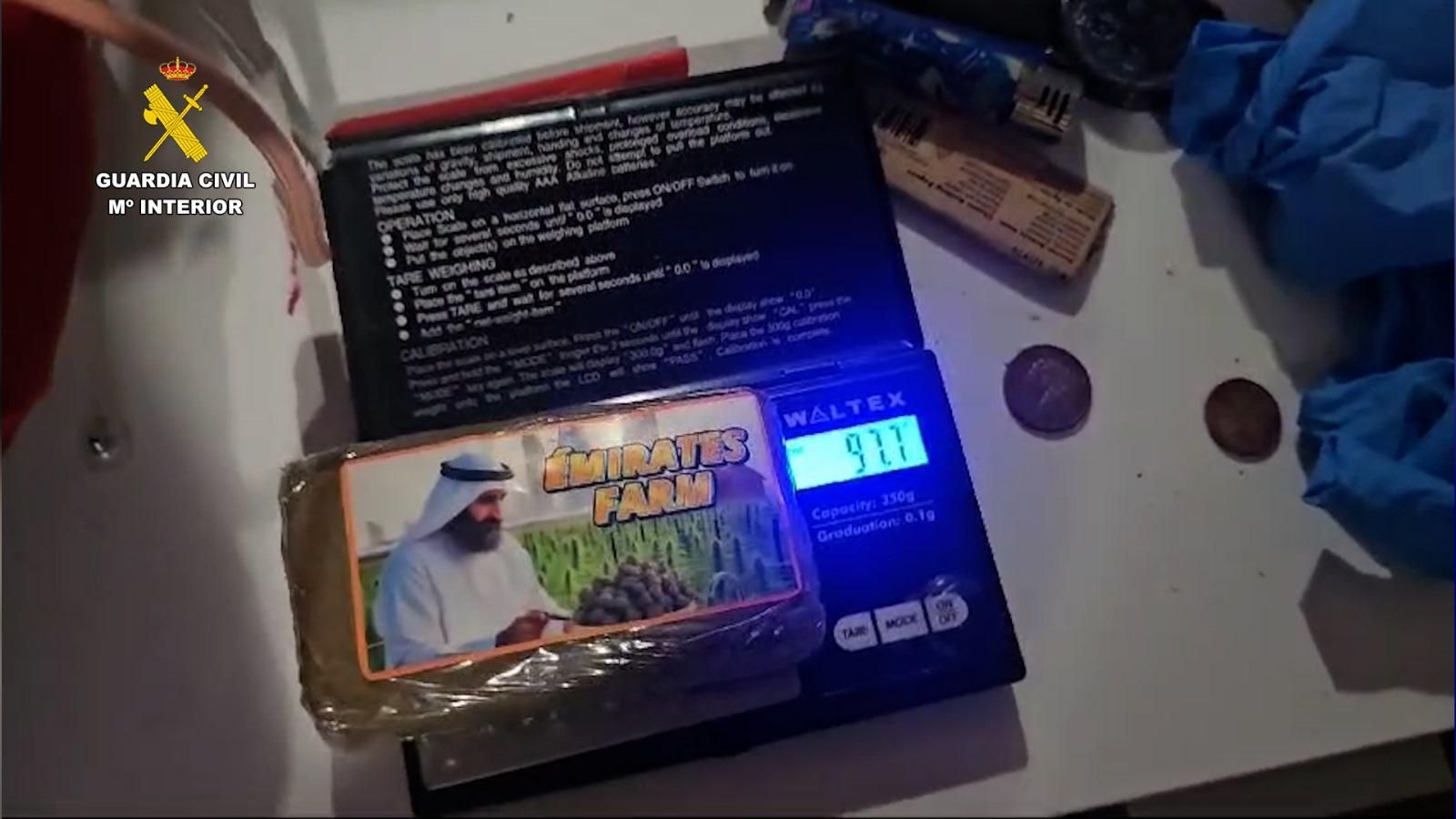 Droga encontrada durante la Operación de la Guardia Civil.