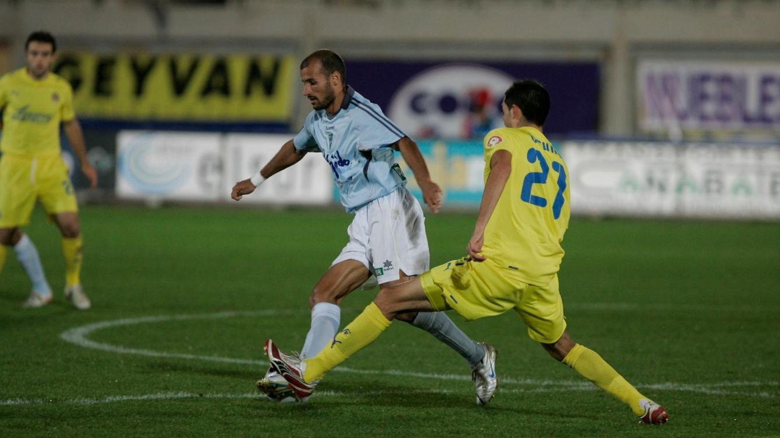 Mikel Rico, con la elástica celeste en la recordada eliminatoria copera contra el Villarreal.