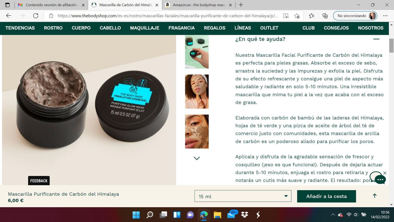 Mascarilla Facial Purificante de Carbón del Himalaya