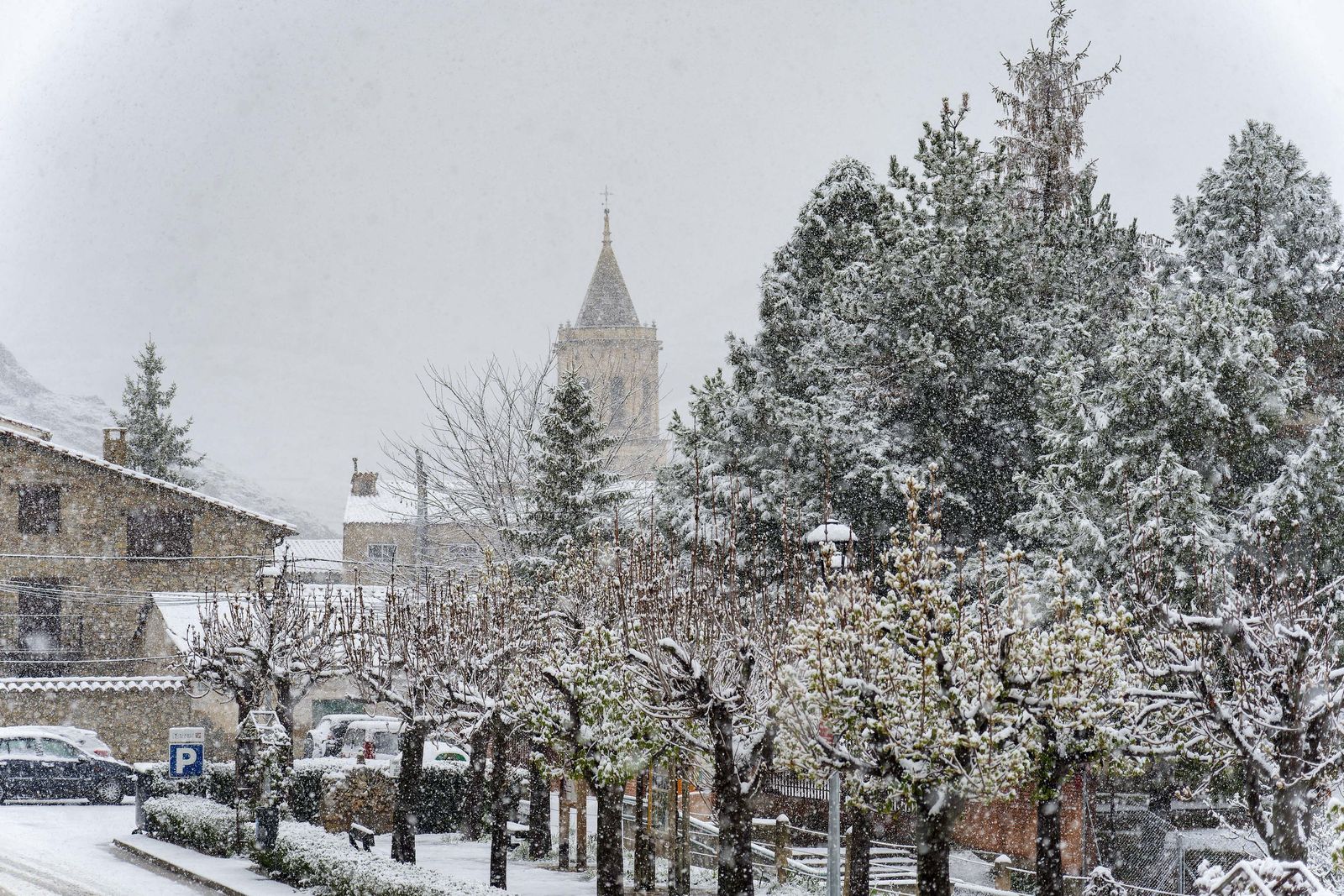 En el norte, Aragón ha sufrido también importantes nevadas