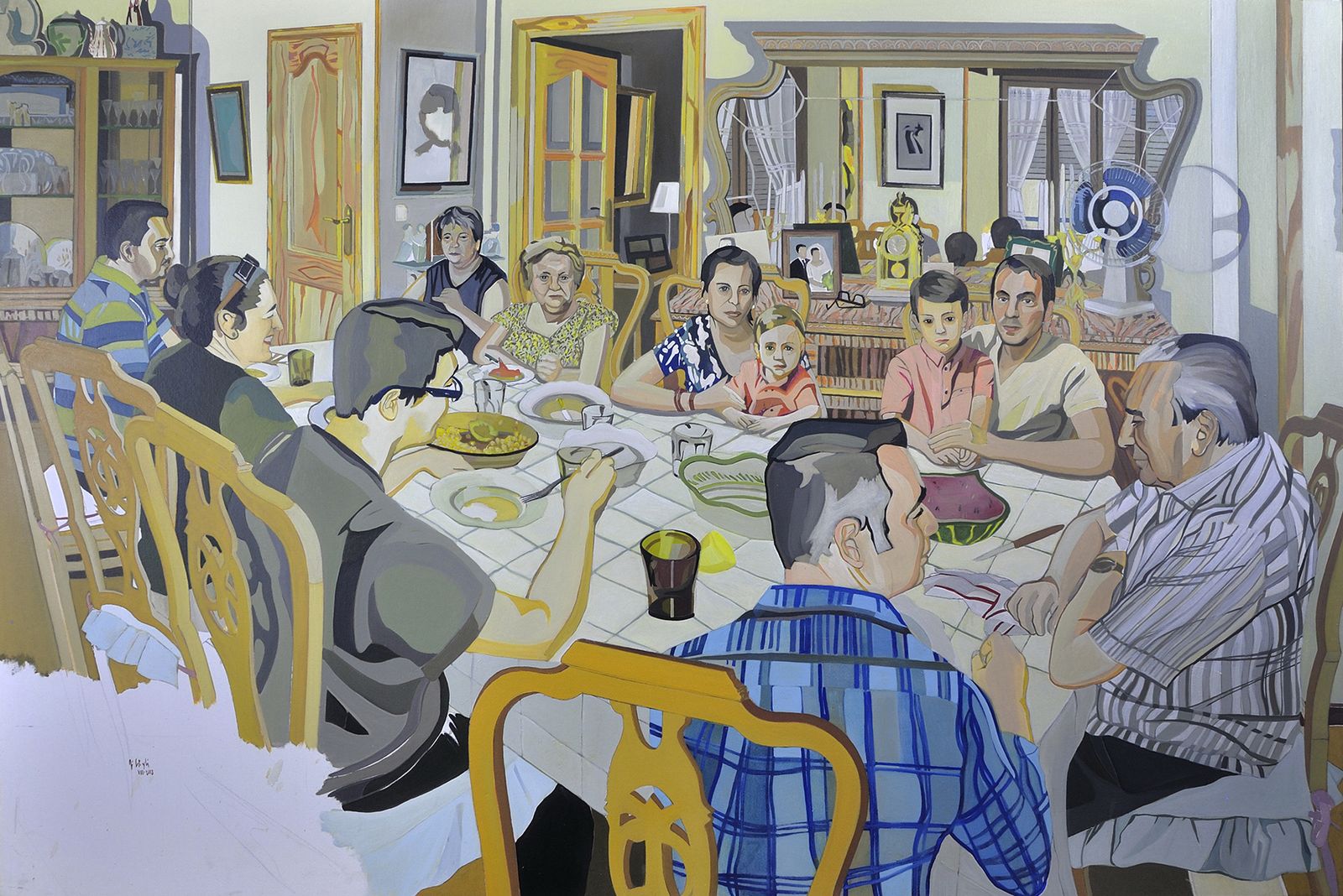 'El almuerzo',  obra de Pepe Carretero del año 2015.