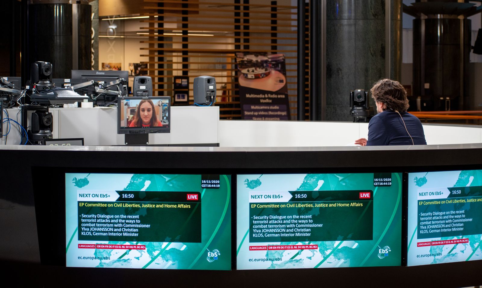 Trabajos en el Parlamento Europeo.