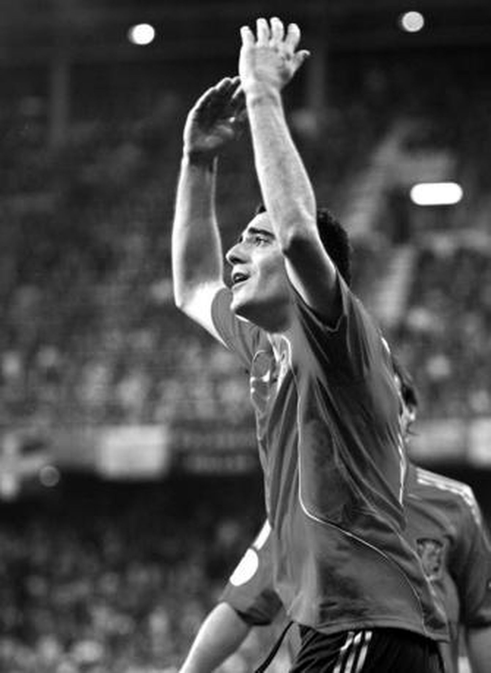 Dani Güiza, tras anotar el tanto de la victoria española ante los griegos.