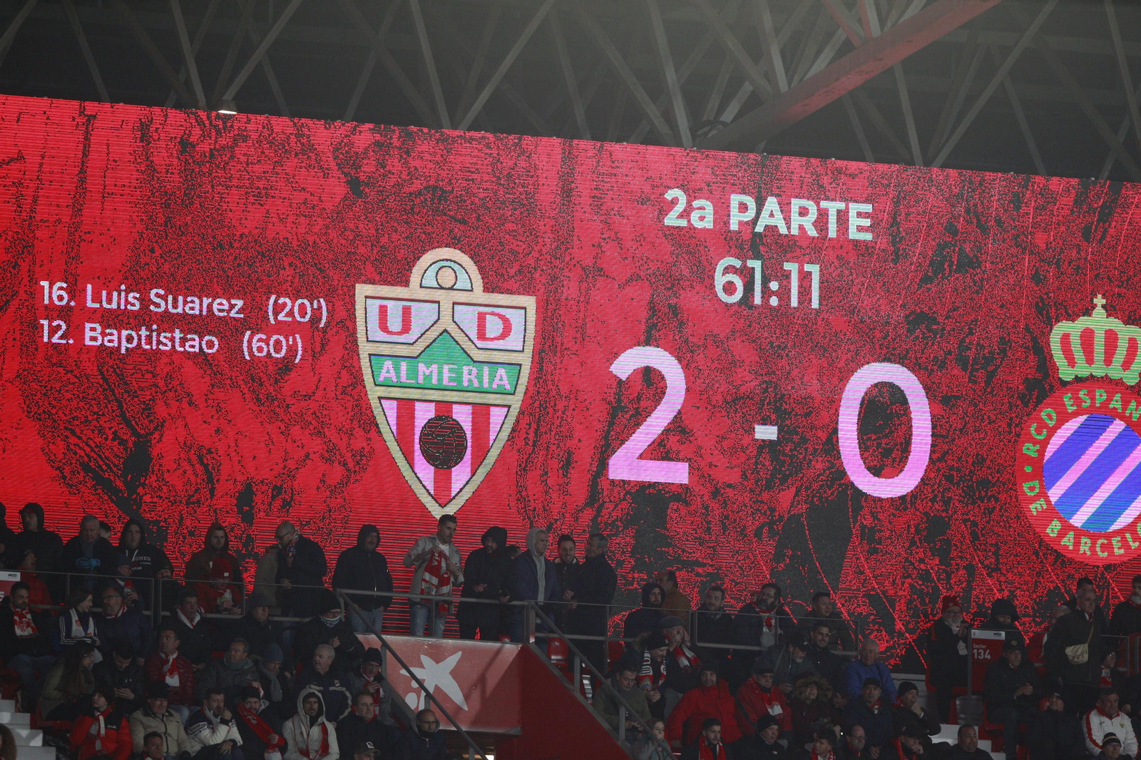 Imágenes del partido U.D. Almería-R.C.D. Espanyol