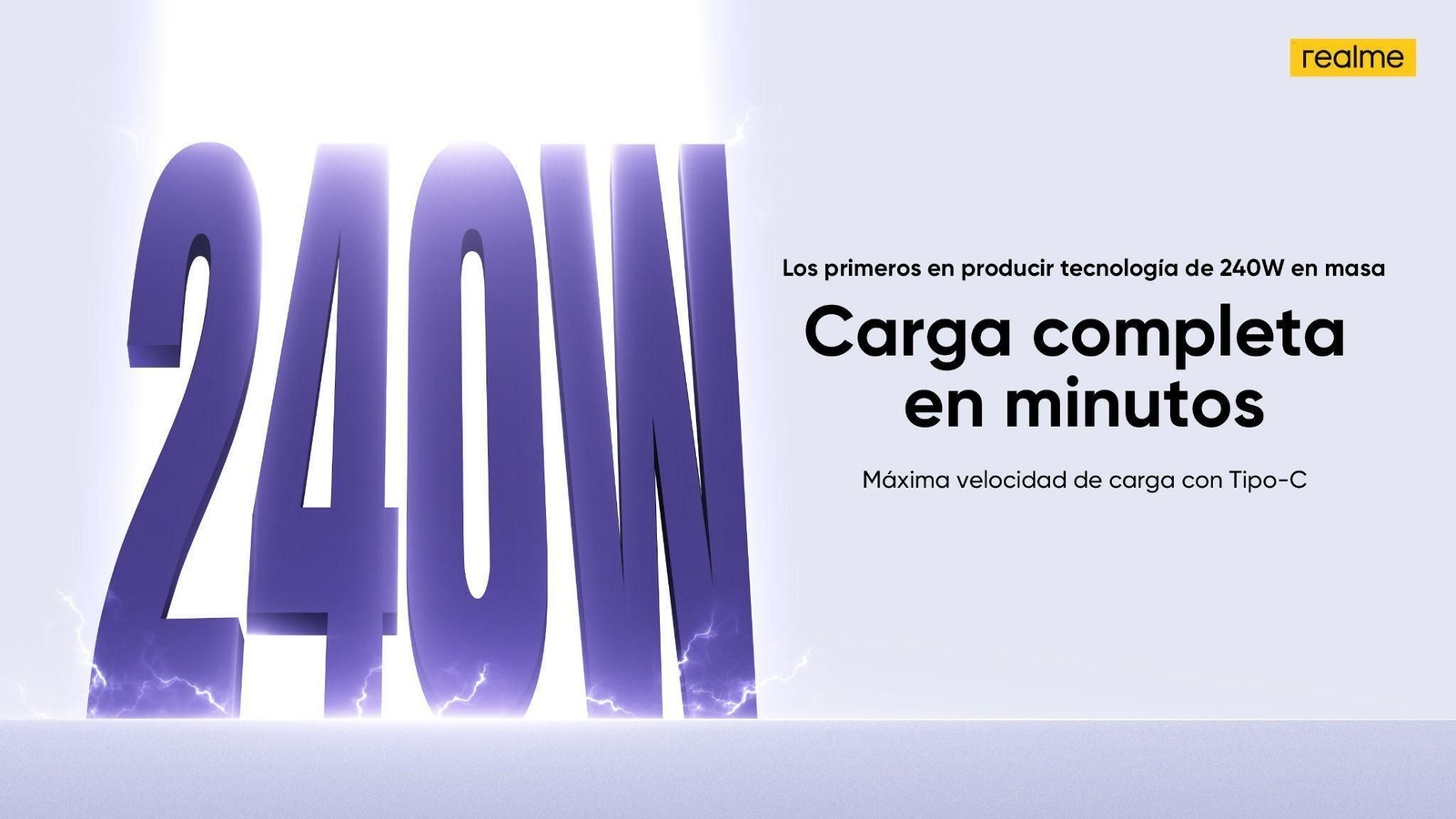 Realme anuncia carga rápida de 240 W para el GT Neo 5