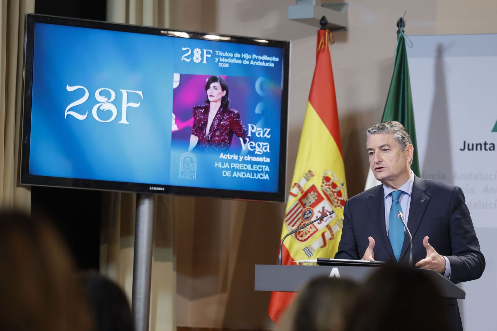 Antonio Sanz en la lectura de los premiados el próximo 28-F.