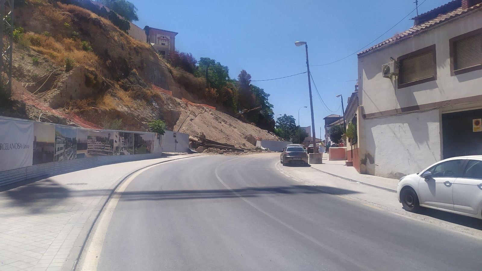 Lugar en el que se produjo el corrimiento de tierras
