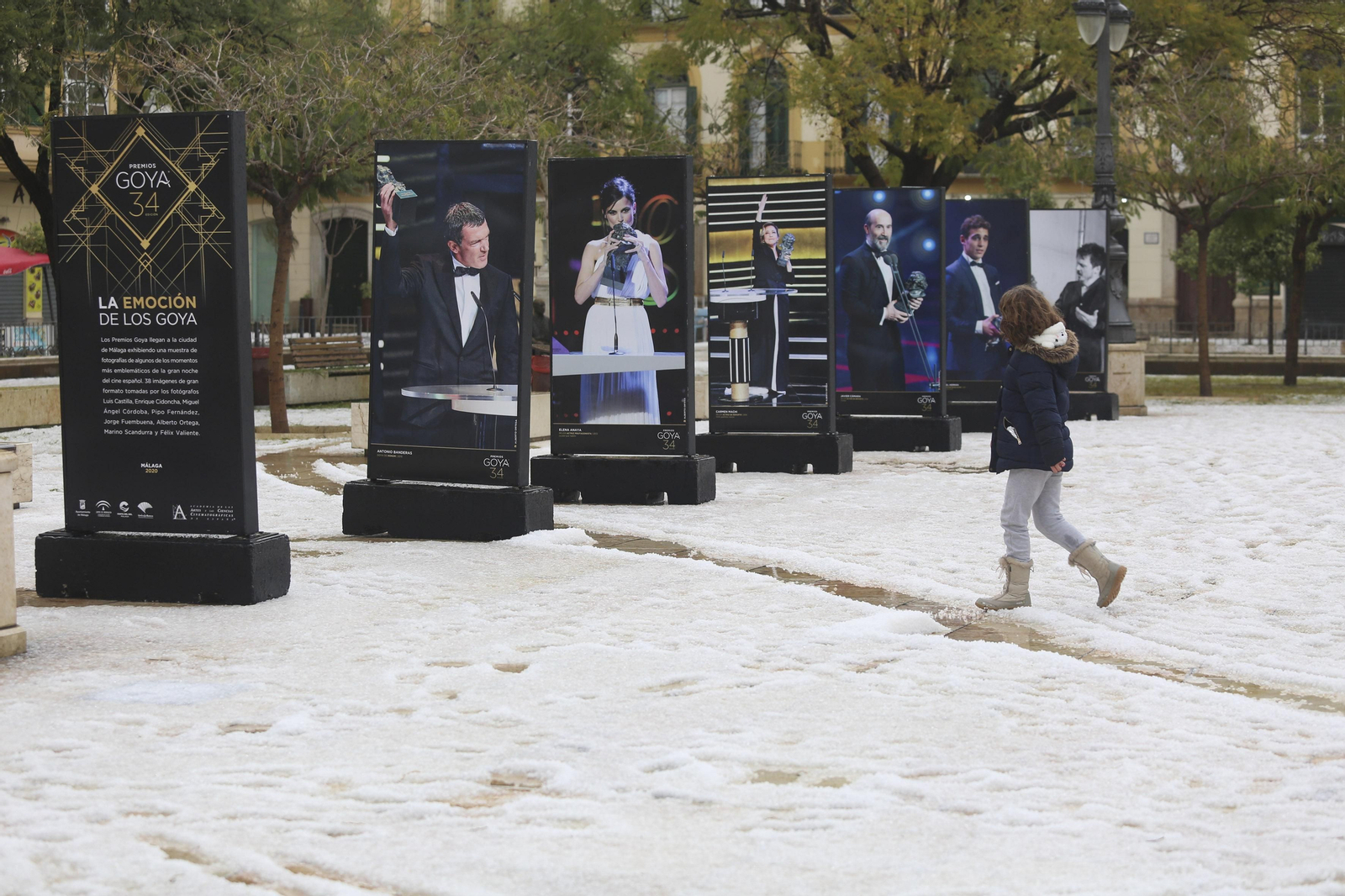 Fotos de la fuerte granizada registrada en Málaga