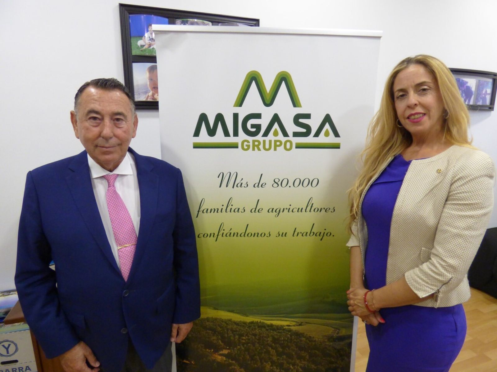 Antonio Gallego con Carmen Fernández, presidenta de Rotary Club de Sevilla.