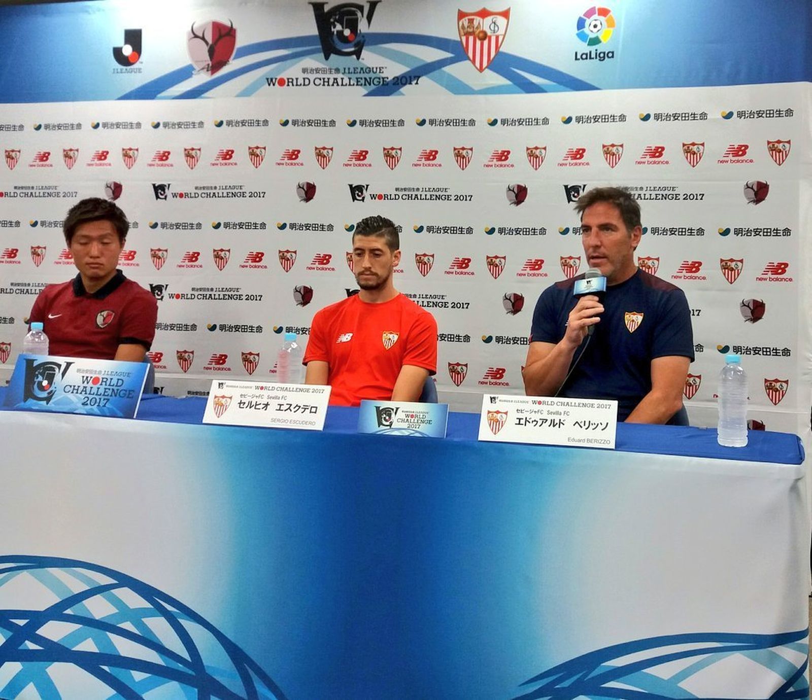 Berizzo, ayer en rueda de prensa.