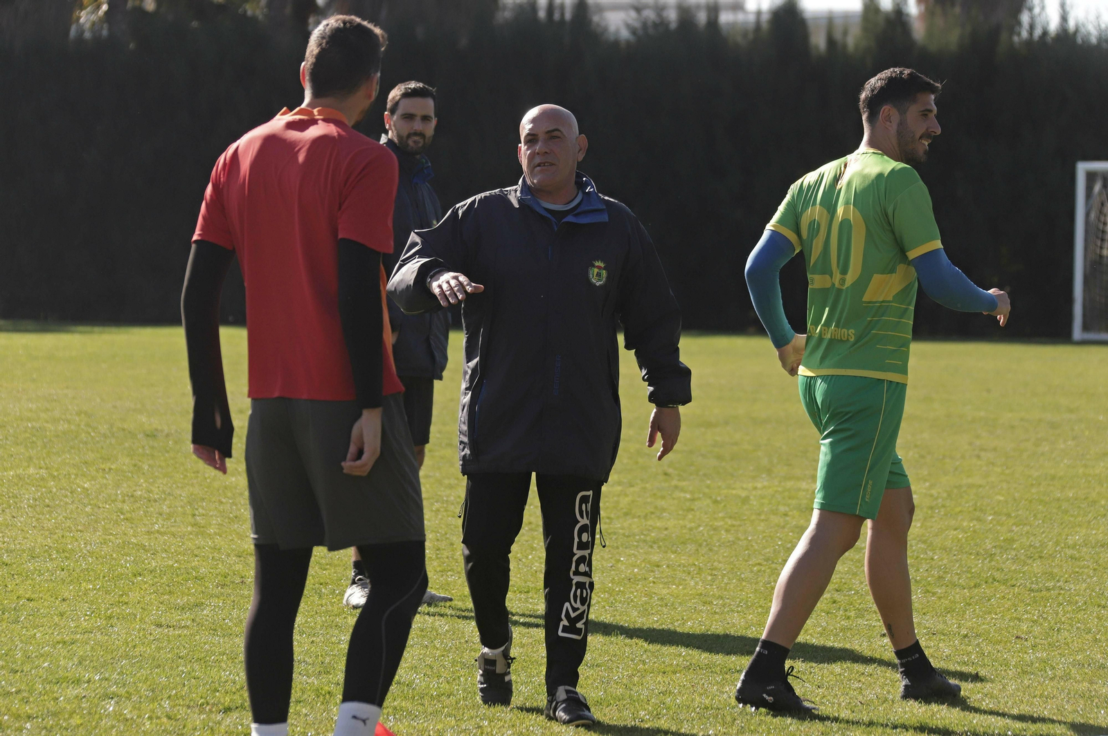 Carlos Ríos, en uno de los últimos entrenamientos de Los Barrios.
