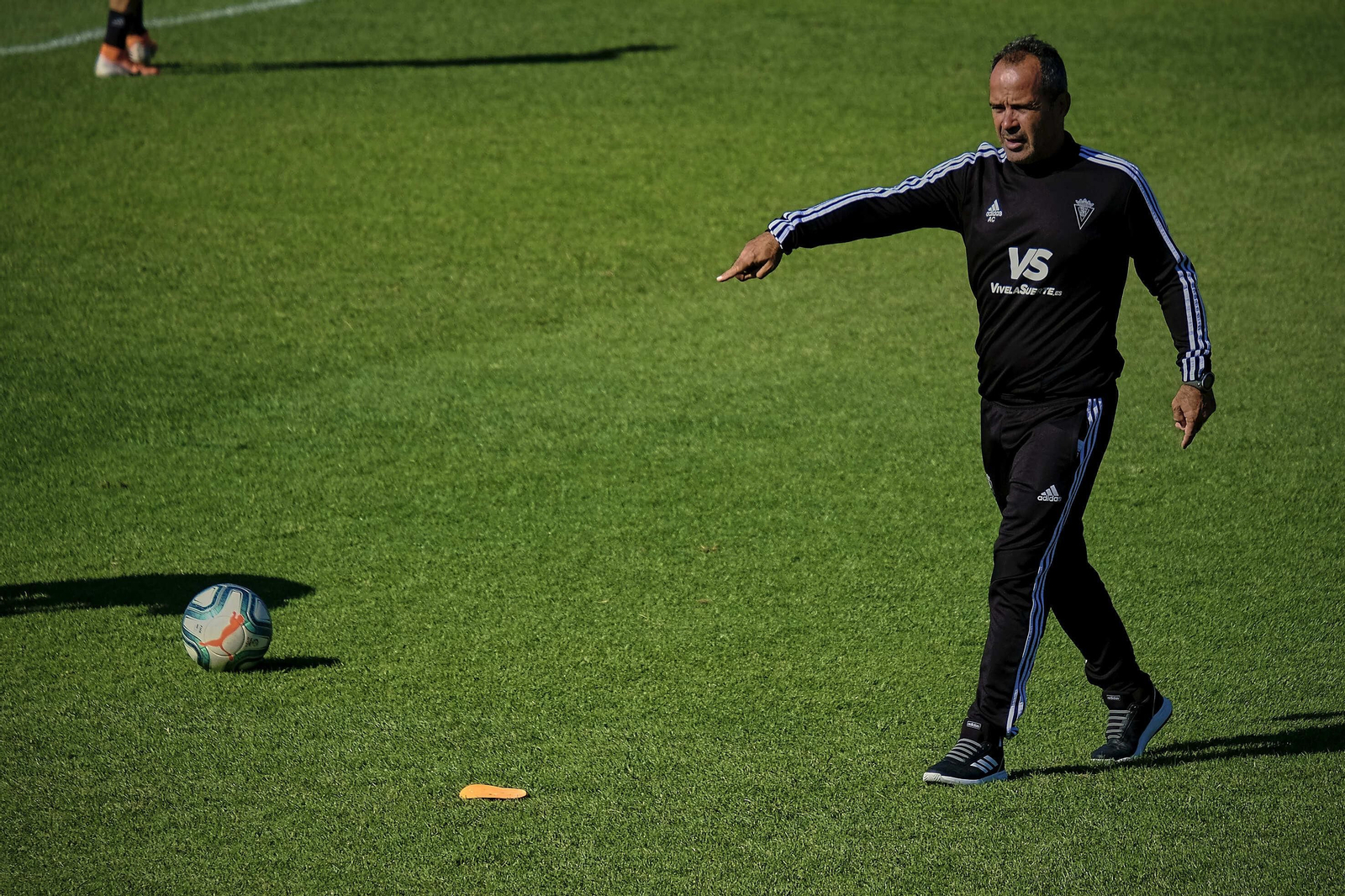 Álvaro Cervera, durante una sesión de entrenamiento en El Rosal.