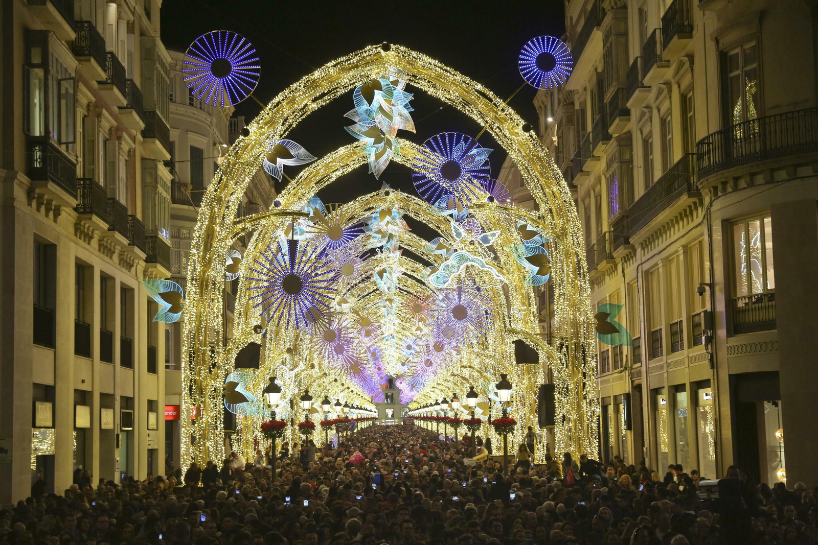 Las fotos de las luces de Navidad en Málaga Las fotos de las luces de Navidad en Málaga