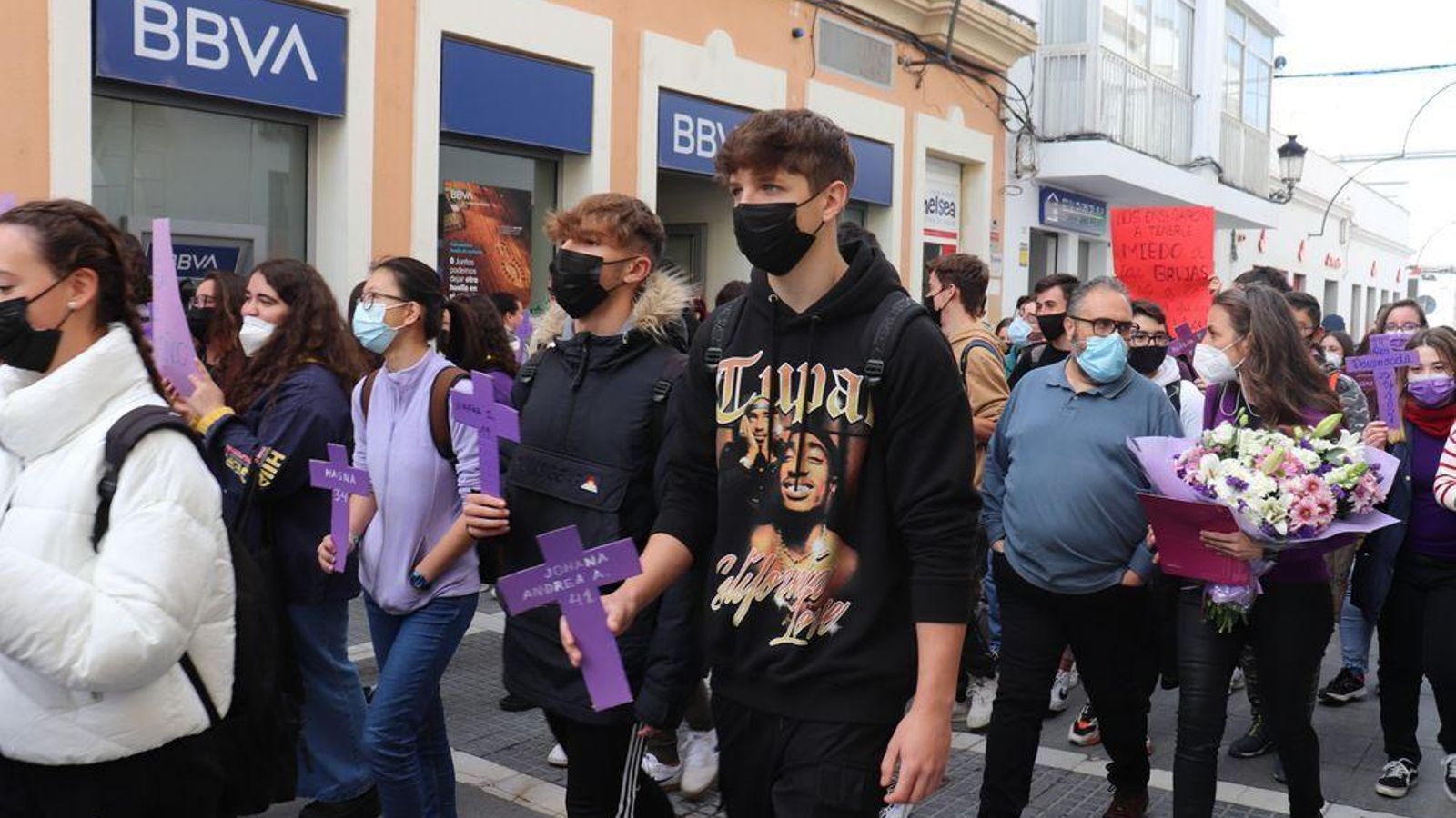 Marcha contra los feminicidios en Puerto Real