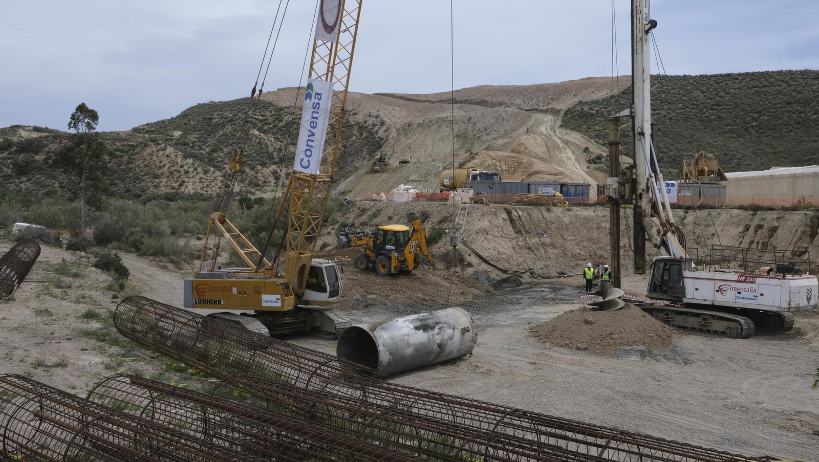 Imágenes de la visita a las obras del AVE en Almería.