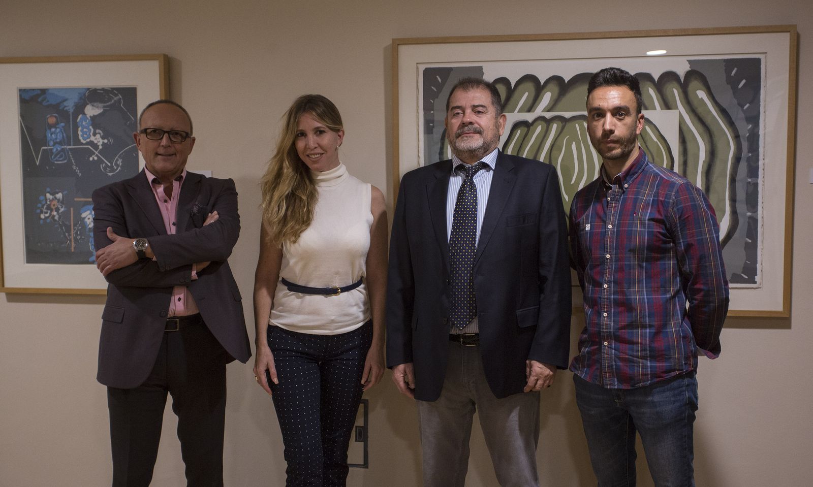 Miguel Doña, Pilar Kraan, Antonio Casaubón y Pablo Poo durante la rueda de prensa organizada por la Fundación Grupo Azvi.