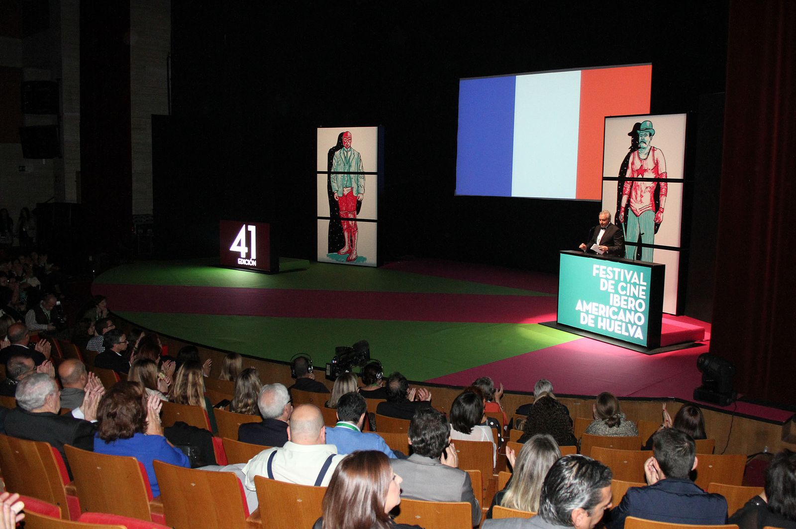 Gala de inauguración del 41 Festival Iberoamericano de Cine de Huelva, el 14 de noviembre de 2015.