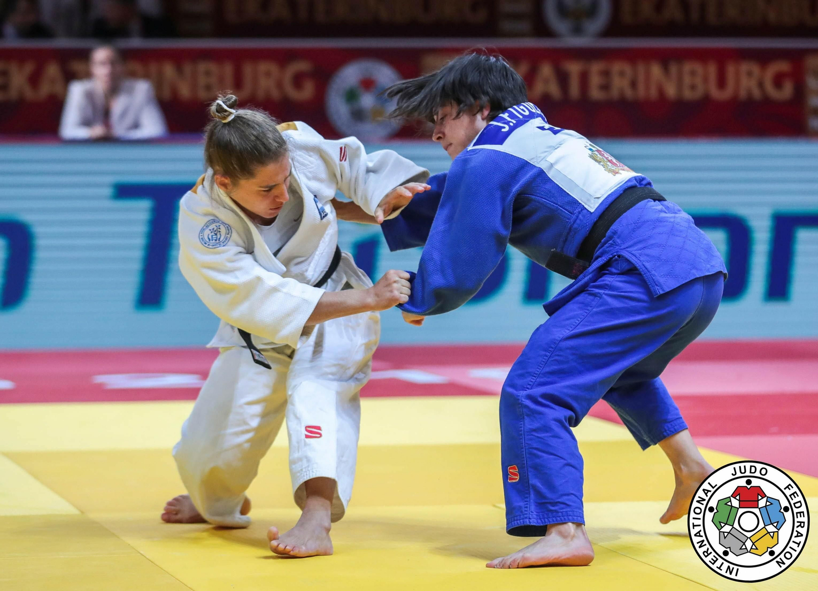 Julia Figueroa, durante un combate en el último Grand Slam de Ekaterimburgo.