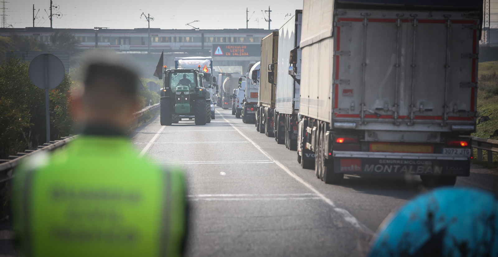 Jerez colapsado por la protesta de agricultores vy ganaderoa