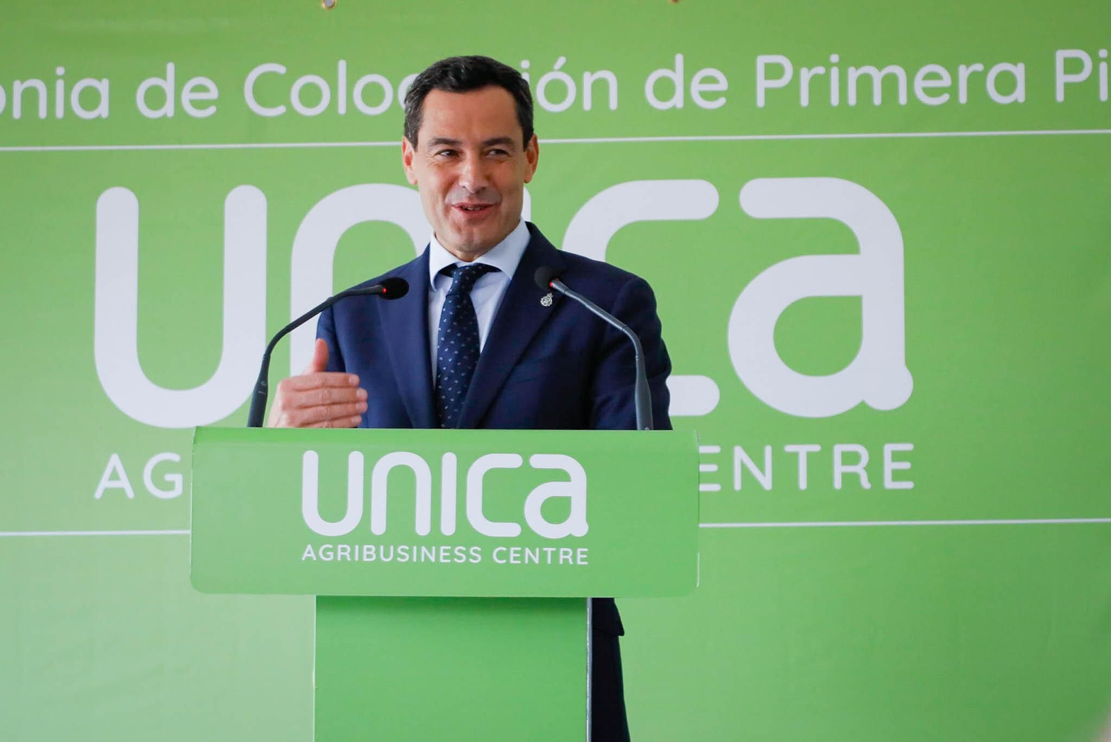 Así ha sido la colocación de la primera piedra del Unica Agribusiness Centre de Almería