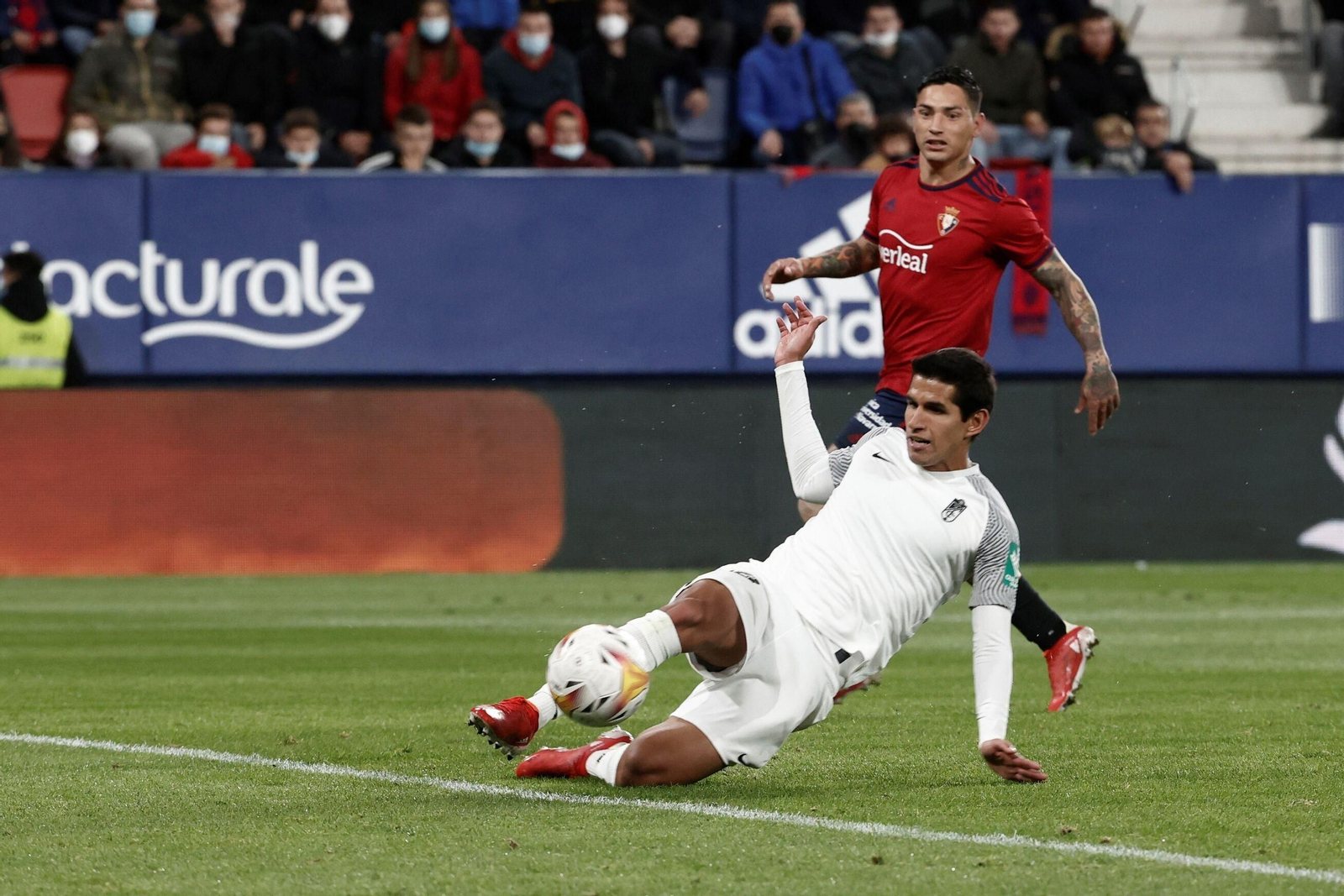 Luis Abram, en el encuentro ante Osasuna.