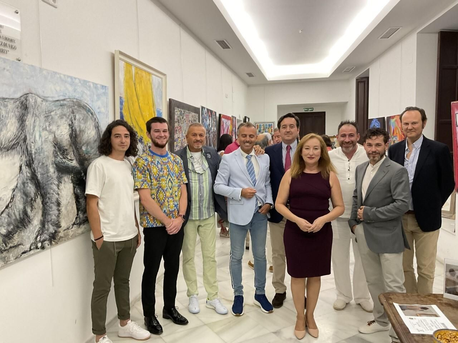 Un momento de la inauguración de la muestra actual. Un momento de la inauguración de la muestra actual.