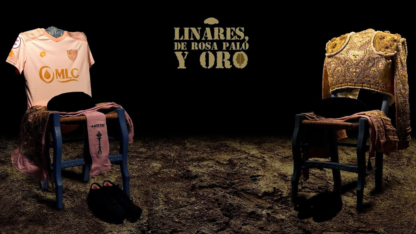 Los colores del vestido de torear de Manolete se emulan en la tercera equipación del Linares deportivo.