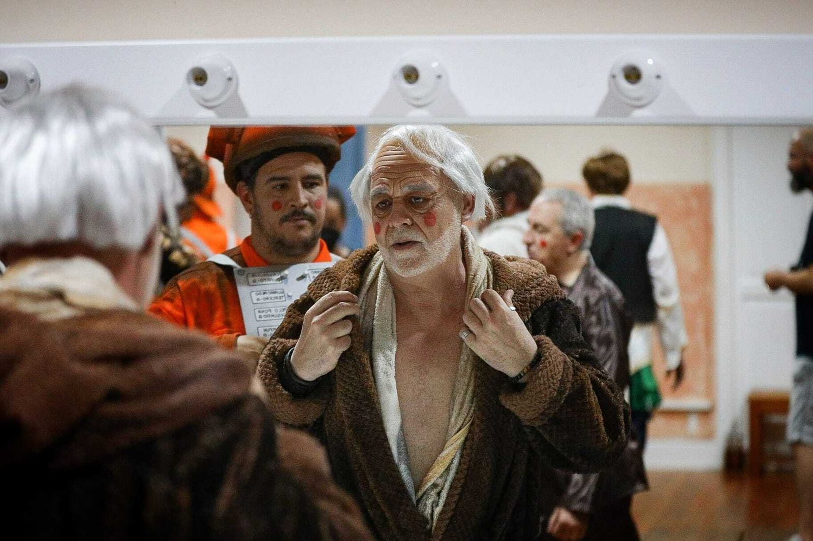 El ambiente en los camerinos del Falla