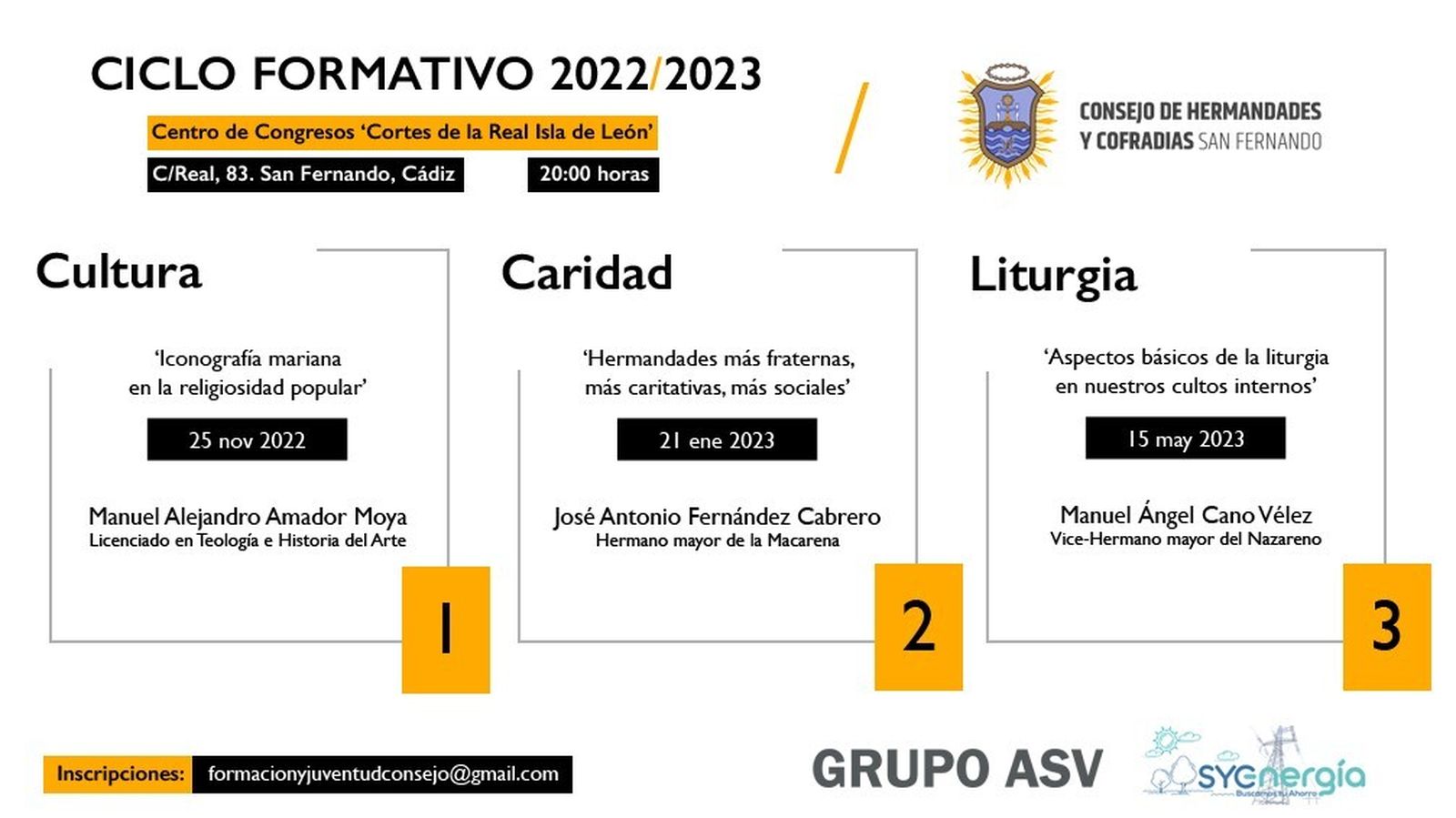 Nuevo ciclo formativo del Consejo de Hermandades de San Fernando.