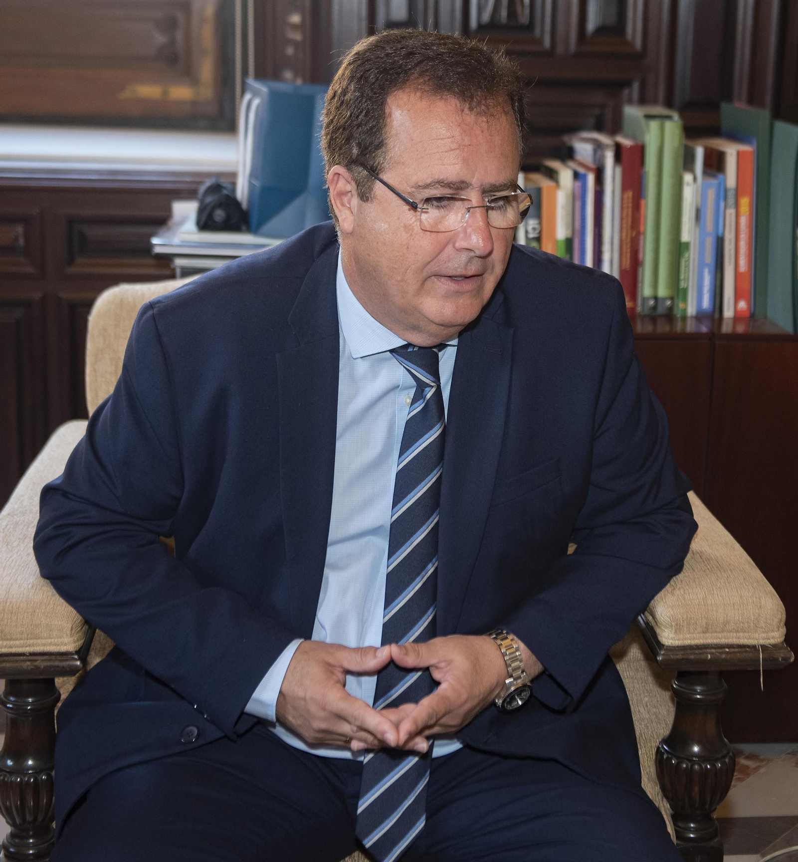 Juan Carlos Cabrera durante la entrevista.