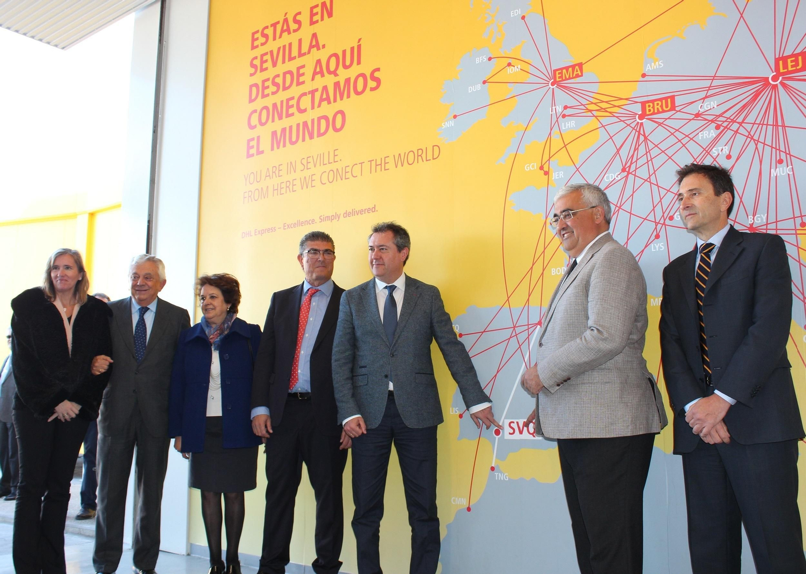 Presentación de la ampliación de la nave de DHL en el Aeropuerto San Pablo.
