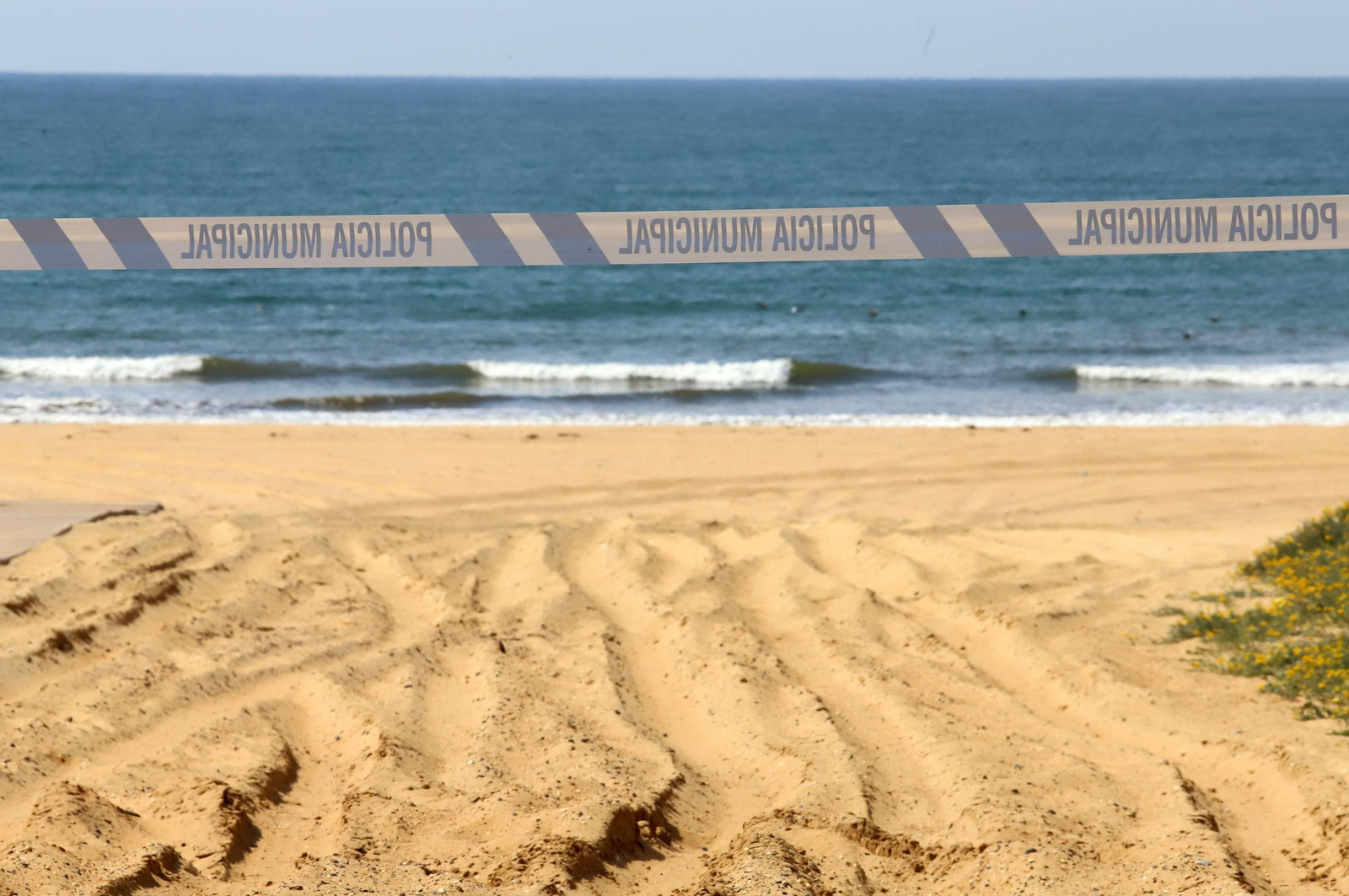 Imágenes del confinamiento en Punta Umbría