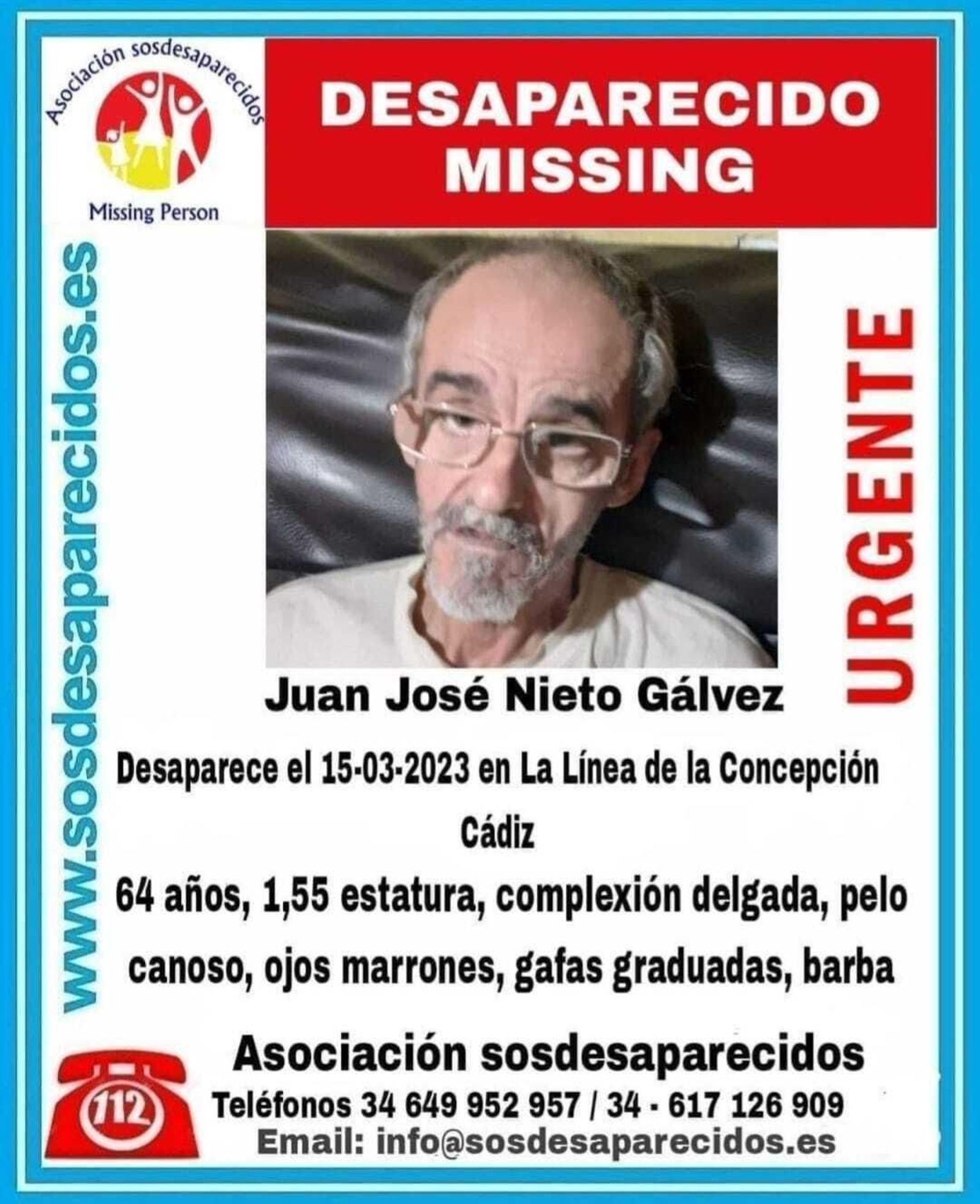 El cartel en el que se busca a Juan José Nieto Gálvez.
