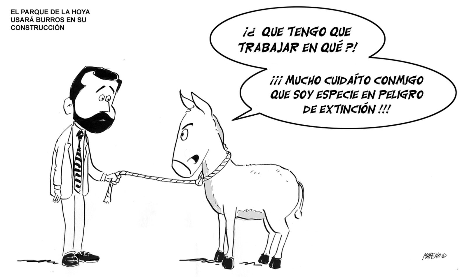 El Parque de La Hoya usará burros en su construcción
